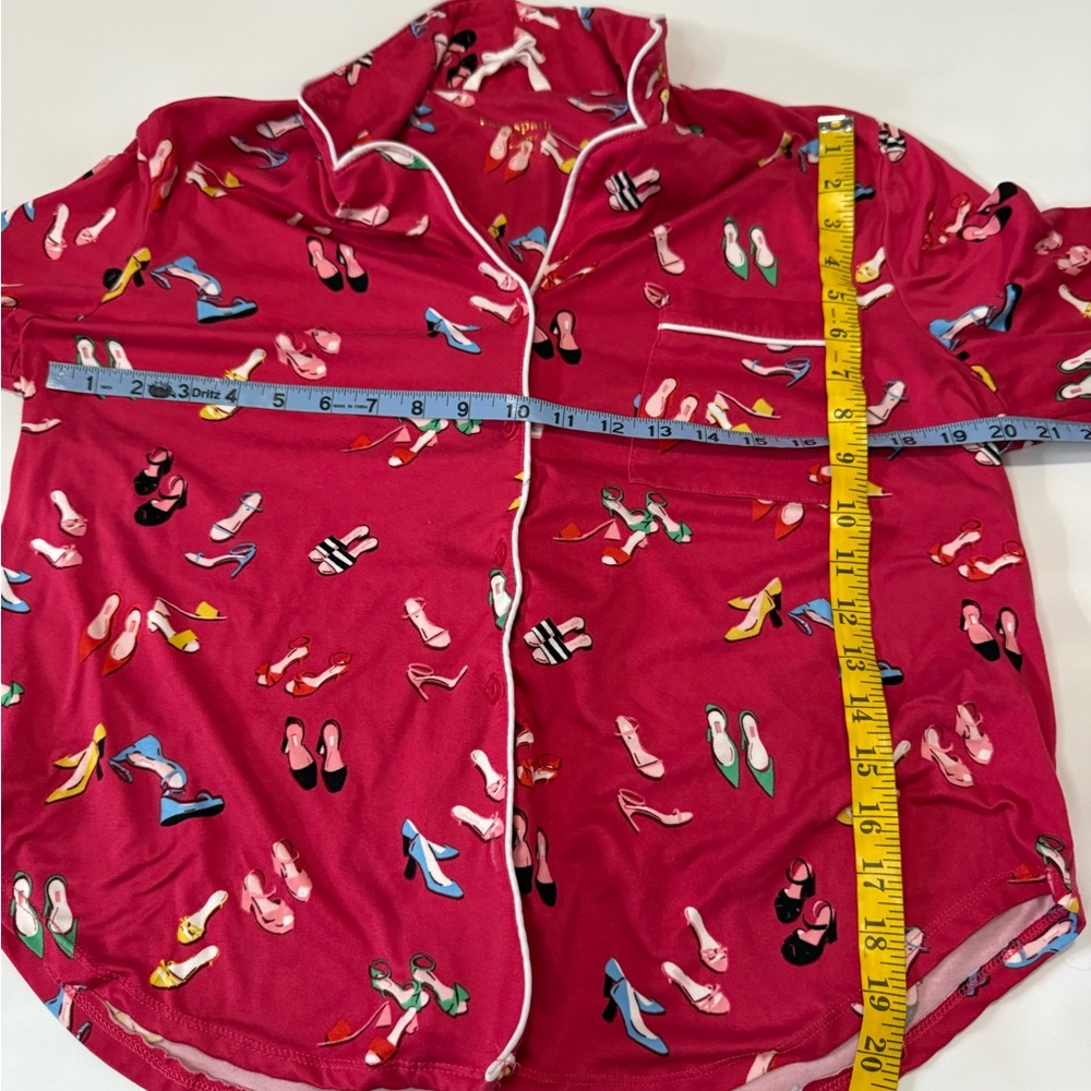 Kate Spade Pink Shoe-Print Pajama Set in size medium - Picture 12 of 14